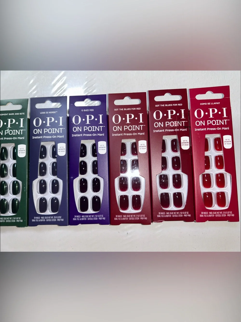 8x OPI On Point Press-On Nails Variety Pack